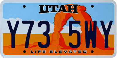 UT license plate Y735WY