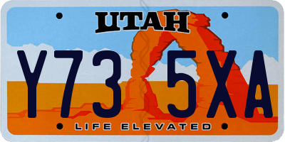 UT license plate Y735XA