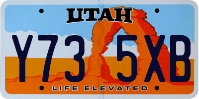 UT license plate Y735XB