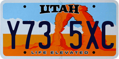 UT license plate Y735XC