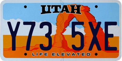 UT license plate Y735XE