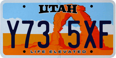 UT license plate Y735XF