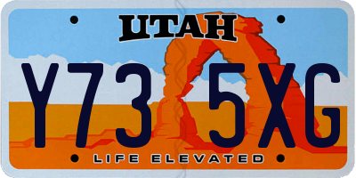 UT license plate Y735XG