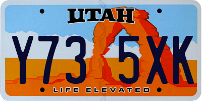 UT license plate Y735XK