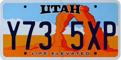 UT license plate Y735XP