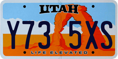 UT license plate Y735XS