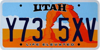 UT license plate Y735XV