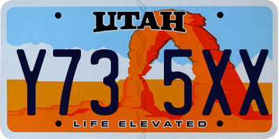 UT license plate Y735XX