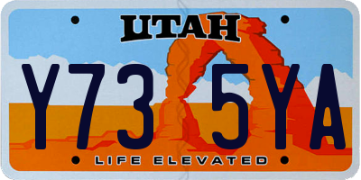 UT license plate Y735YA