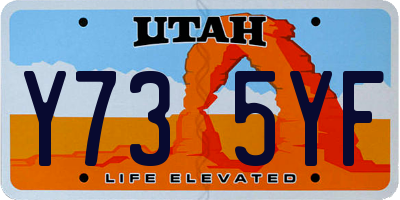 UT license plate Y735YF