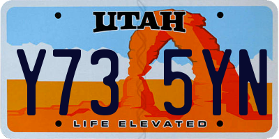 UT license plate Y735YN