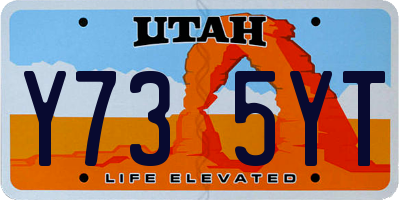 UT license plate Y735YT