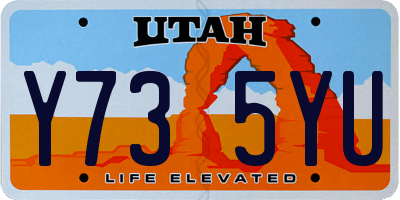 UT license plate Y735YU