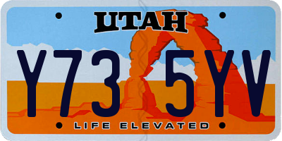 UT license plate Y735YV