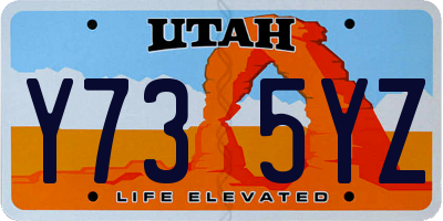 UT license plate Y735YZ