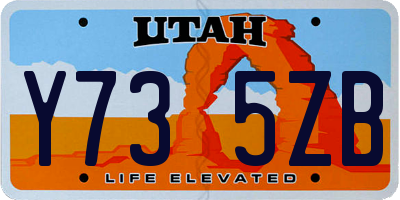 UT license plate Y735ZB