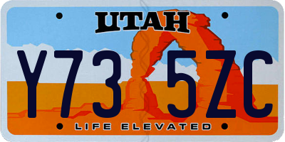 UT license plate Y735ZC