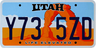 UT license plate Y735ZD