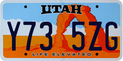 UT license plate Y735ZG