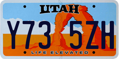UT license plate Y735ZH