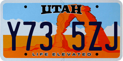 UT license plate Y735ZJ