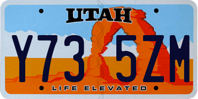 UT license plate Y735ZM