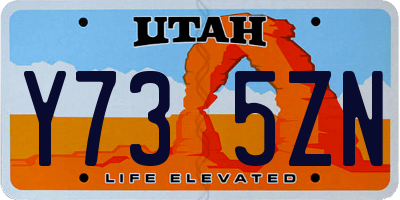 UT license plate Y735ZN