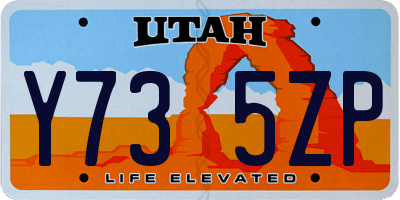 UT license plate Y735ZP