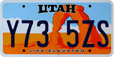 UT license plate Y735ZS
