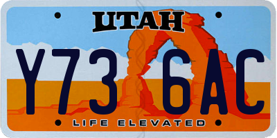 UT license plate Y736AC
