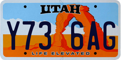 UT license plate Y736AG