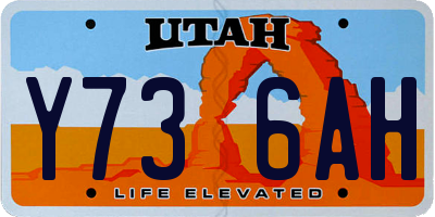 UT license plate Y736AH