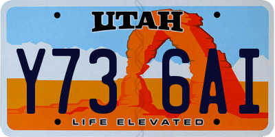 UT license plate Y736AI