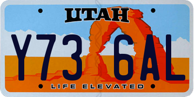 UT license plate Y736AL