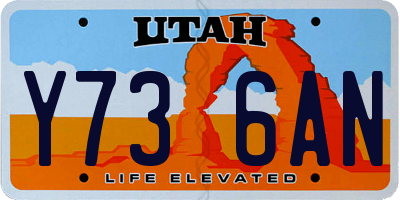 UT license plate Y736AN