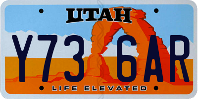 UT license plate Y736AR