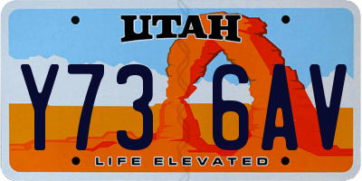 UT license plate Y736AV