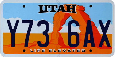 UT license plate Y736AX