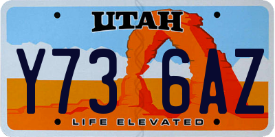 UT license plate Y736AZ