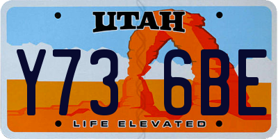 UT license plate Y736BE