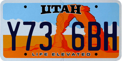 UT license plate Y736BH