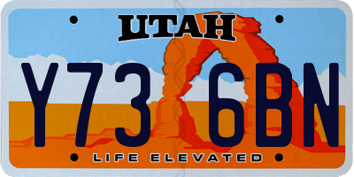 UT license plate Y736BN