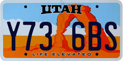 UT license plate Y736BS
