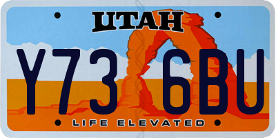 UT license plate Y736BU