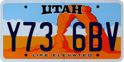 UT license plate Y736BV