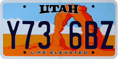 UT license plate Y736BZ