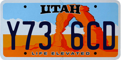 UT license plate Y736CD