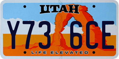 UT license plate Y736CE