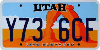 UT license plate Y736CF