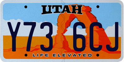 UT license plate Y736CJ